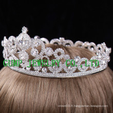 2016 Bride Slloy Silver Plated Rhinestone Crown